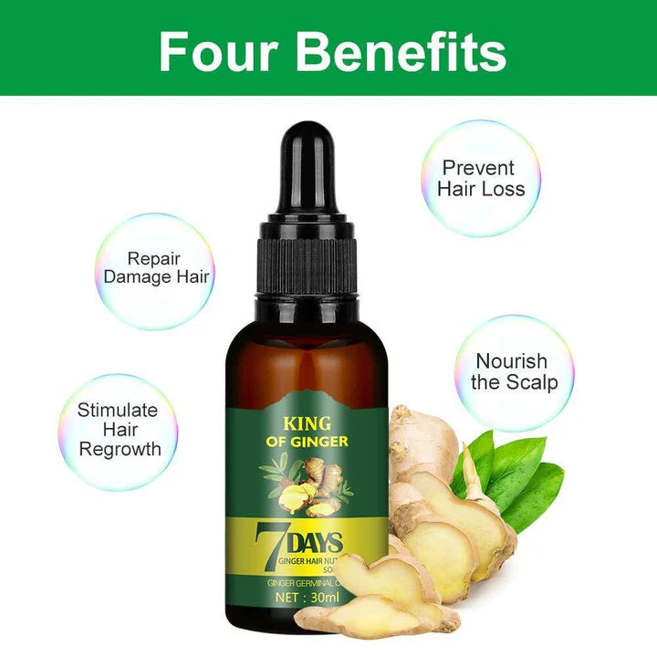 (BUY 1 GET 1 FREE)HAIR GROWTH GINGER OIL 7 DAYS (Fee delivery)